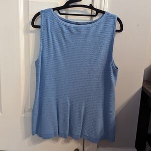 Ann Taylor Blue Peplum Top in Large